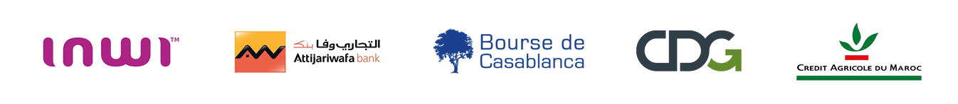 Nos clients: Inwi, Attijariwafa Bank, Bourse de Casablanca, CDG, Crédit Agricole du Maroc